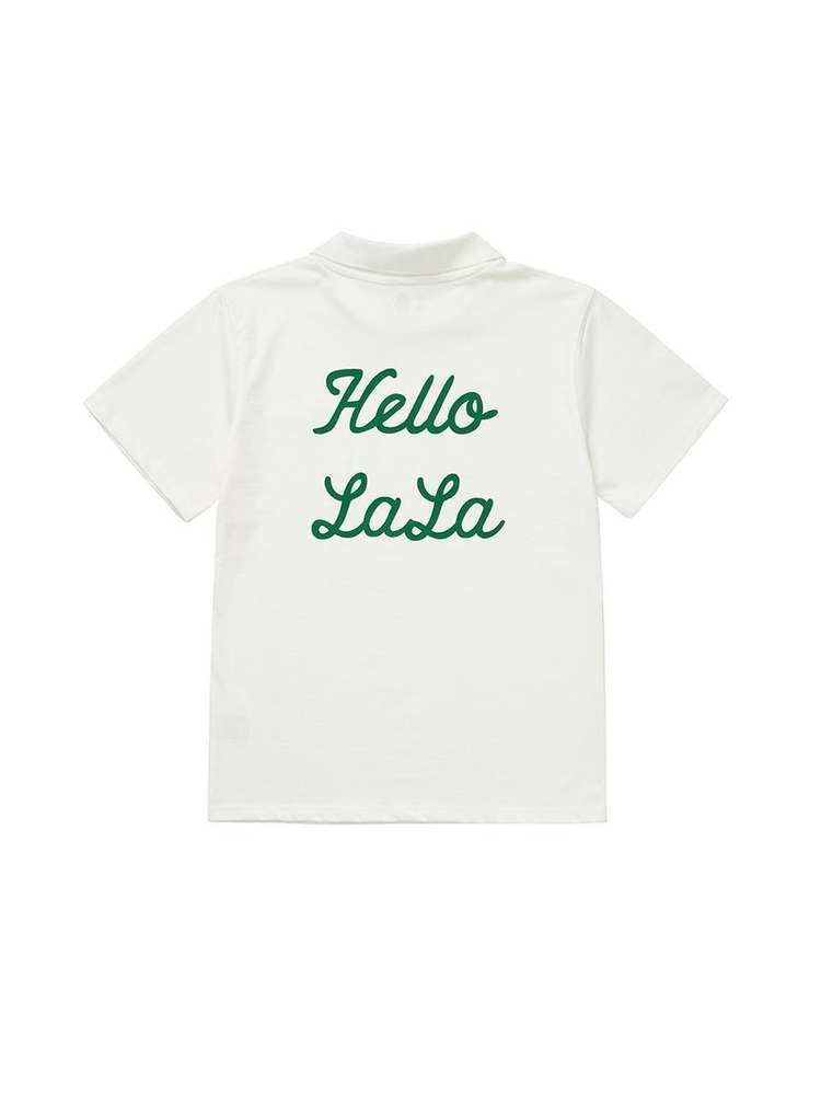 Hello LaLa New PK T-Shirts (헬로 라라 뉴 카라 티셔츠) [White]