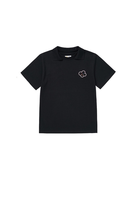 Hello LaLa New PK T-Shirts (헬로 라라 뉴 카라 티셔츠) [Black]