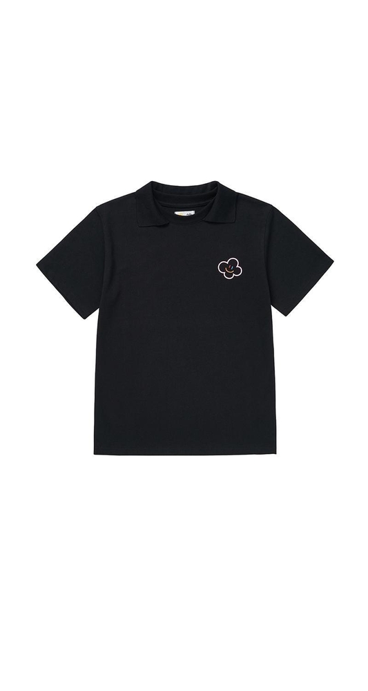 Hello LaLa New PK T-Shirts (헬로 라라 뉴 카라 티셔츠) [Black]