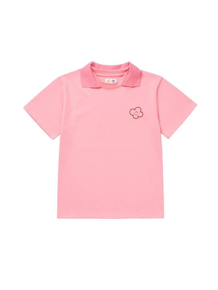 Hello LaLa New PK T-Shirts (헬로 라라 뉴 카라 티셔츠) [Pink]