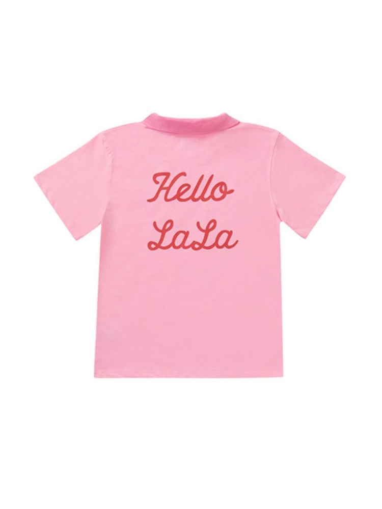 Hello LaLa New PK T-Shirts (헬로 라라 뉴 카라 티셔츠) [Pink]