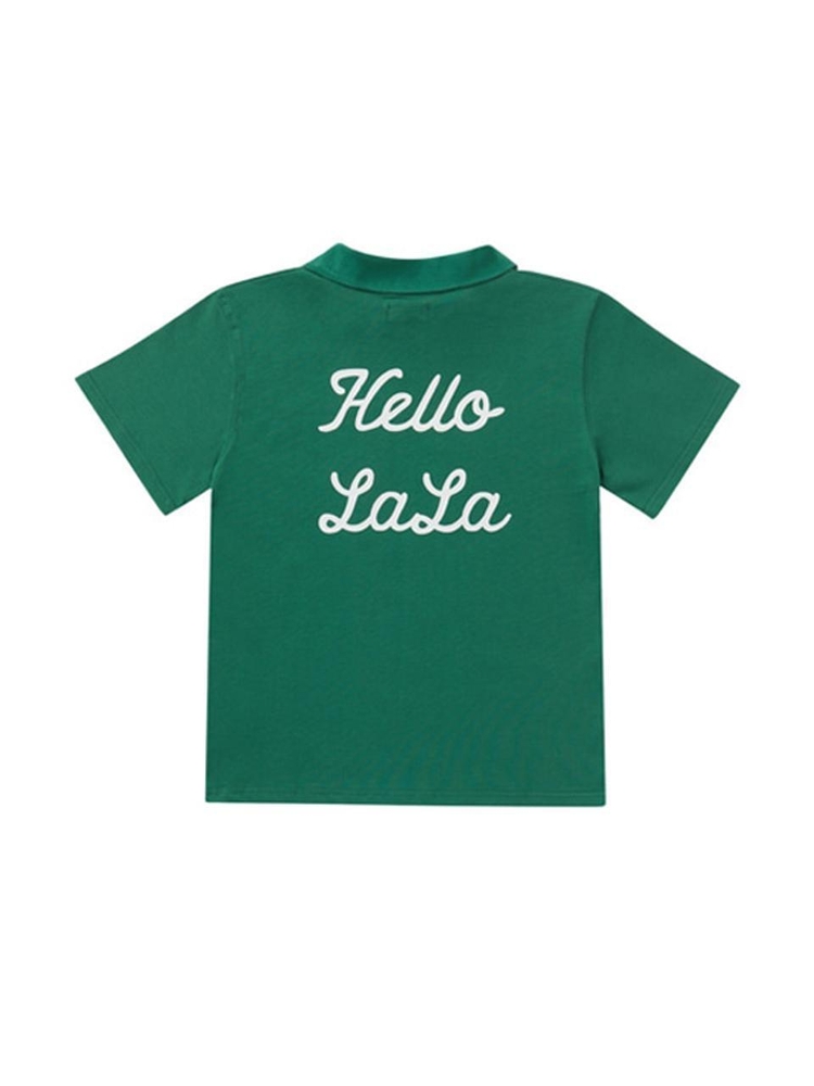 Hello LaLa New PK T-Shirts (헬로 라라 뉴 카라 티셔츠) [Green]