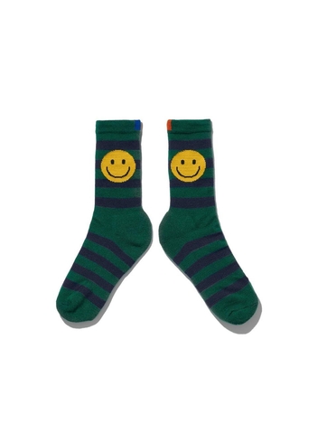 [큘] THE WOMENS RUGBY SMILE SOCK - FOREST/NAVY