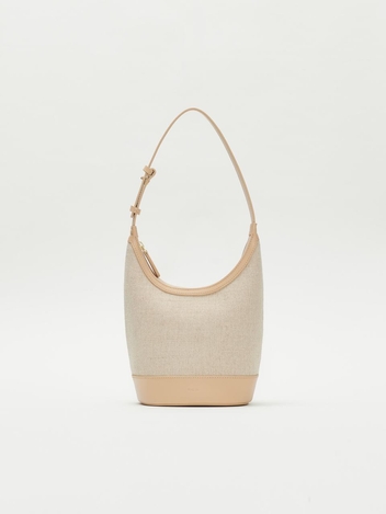 Mini fabric around hobo bag Jaune beige