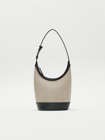 Mini fabric around hobo bag Black
