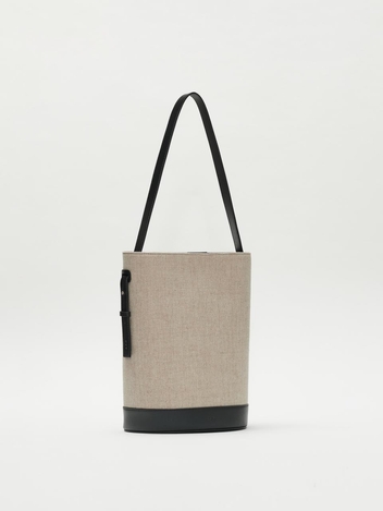 Juty fabric medium shoulder bag Black