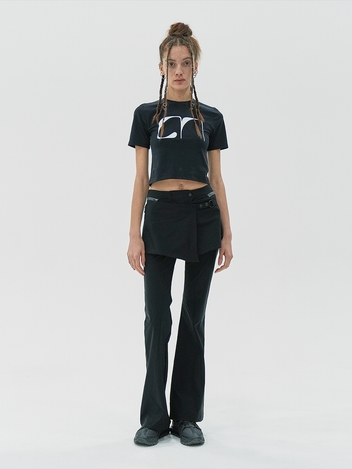 TWO-WAY SKIRT PANTS / BLACK