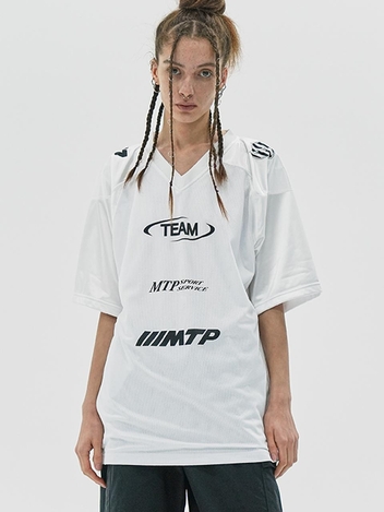 MASH MIX JERSEY HALF TOP / WHITE