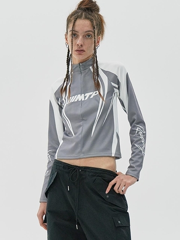 RACING HALF ZIP-UP / GRAY