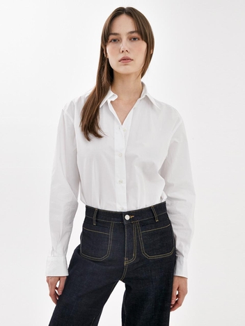 [M2316011] 소매 자수 셔츠