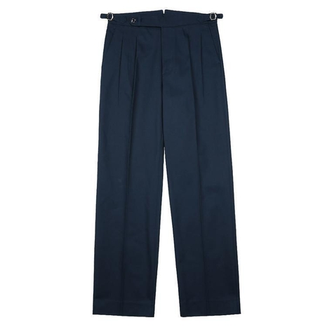 Reve Cotton Washed Trousers (Navy)