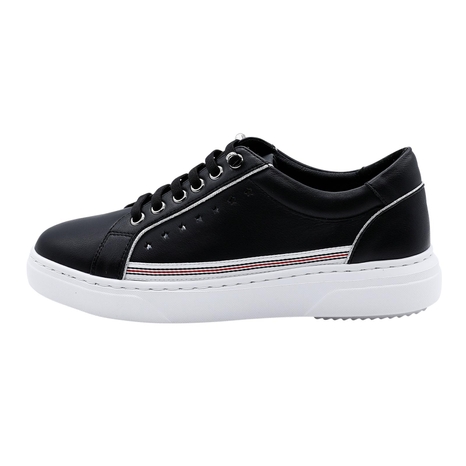 W Spandex Strap Sneakers (Black)