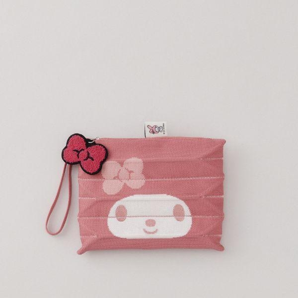 Lucky Pleats Knit Clutch S My Melody Pink Punch