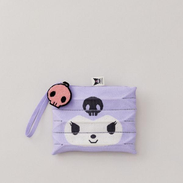 Lucky Pleats Knit Clutch S Kuromi Lavender