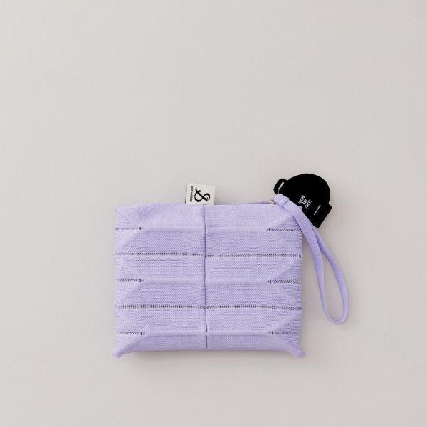 Lucky Pleats Knit Clutch S Kuromi Lavender