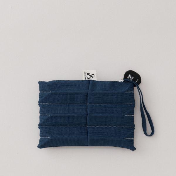 Lucky Pleats Knit Clutch S Hello Kitty Mid Blue