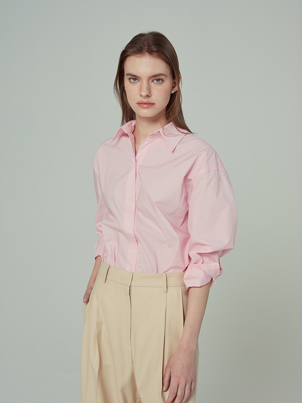 Signature Classic Cotton Shirt(pink)