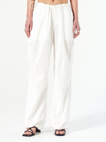 WAIST STOPPER CARGO PANTS_WHITE