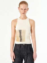 PRINT TEXTURE SLEEVELESS KNIT_IVORY