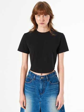 RECYCLED ROUND FRONT TEE_BLACK