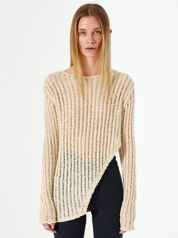 NETTING SLIT KNIT_IVORY
