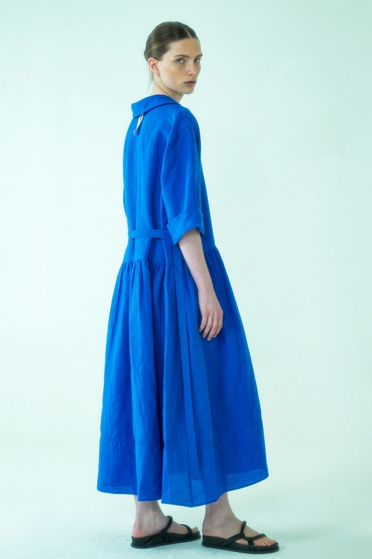 Dress Polo Pleat Sunny Blue