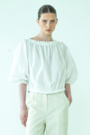Blouse Boat Neck White