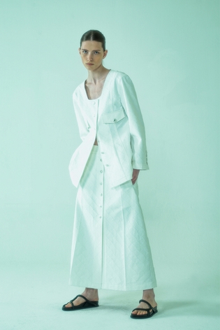 Skirt Button Diamond Ivory