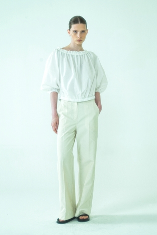 Pants Semi Wide Cream