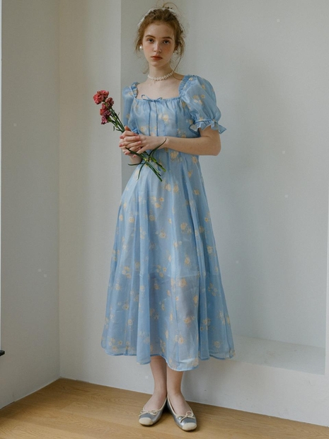 Cest_Mermaid pearl floral dress