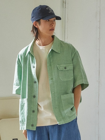 피그먼트 셔츠 자켓 민트