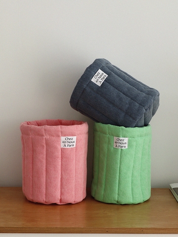 패브릭 누빔 바스켓 (3 Colors)