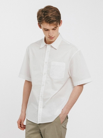 23 SS 남성 고밀도 코튼 반팔 셔츠 (WHITE)