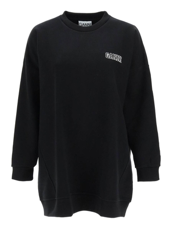 Ganni oversized sweatshirt with logo embroidery T2922