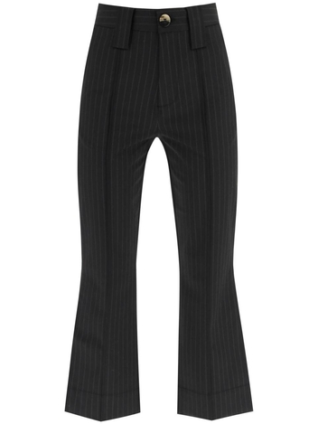 Ganni pinstripe cropped pants F7081