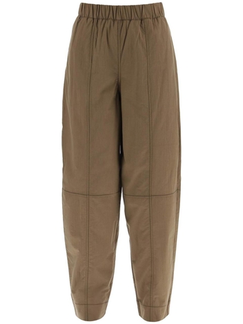 Ganni cotton-blend curve pants F7356
