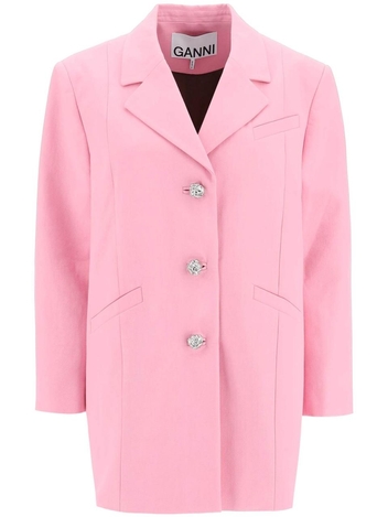 Ganni cotton oversized blazer F7281