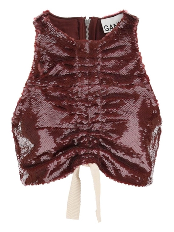 Ganni sequins crop top F7323