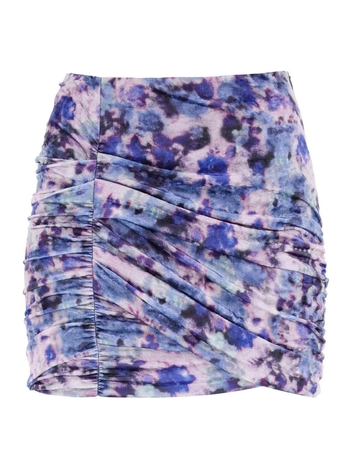 Isabel marant guilayo floral velvet mini skirt JU1469 22H024I