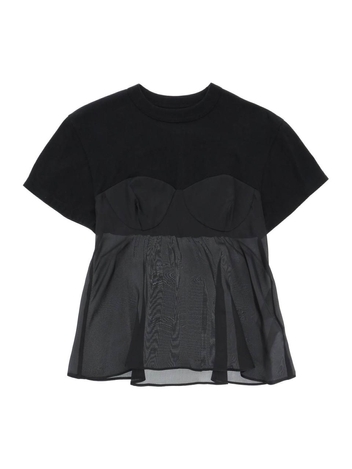Sacai jersey bustier top 23 06563
