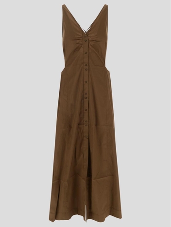 Ganni Teak Button Dress F7634377