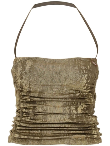 Diesel t-dru laminated jersey halter top A08468 0AIJI