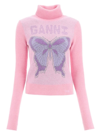 Ganni butterfly turtleneck sweater K1833
