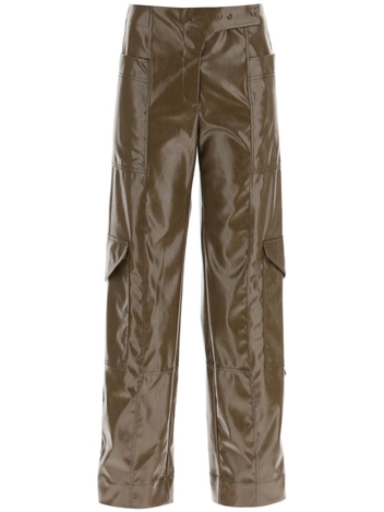 Ganni faux leather cargo pants F7510