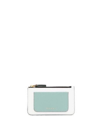 Two-tone card holder with zip PFMO0025U2LV520Z120N