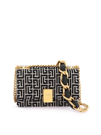 Balmain jacquard fabric small 1945 soft bag AN1BJ778TJNA