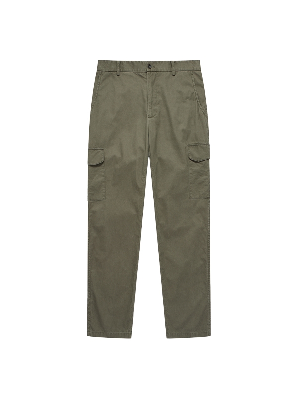 Bio Washing Cargo Chino Pants_Greyish Khaki