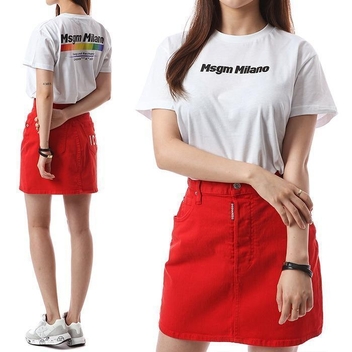 MSGM 로고타이포 리차지 프린트 티/022449 001