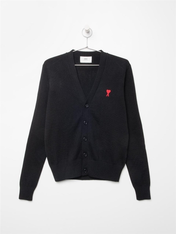 아미 남성 하트로고 가디건 BFHKC001 001 Black