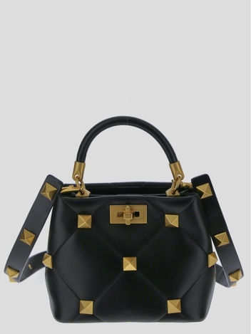 Valentino Garavani Black Quilted Leather Handle Bag 2W0B0I97BSF0NO